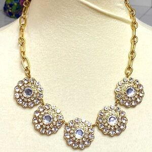 NWT J. Crew Crystal Medallion Necklace
